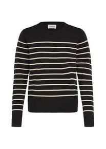 Strickfleece-Pullover oxmo "Strickpullover OXFKEANA", Damen, Gr. S, schwarz (schwarz mix), Obermaterial: 50% Viskose CV. 28% Polyester PES. 22% Nylon NY., Pullover