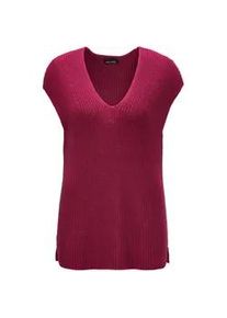 Pullunder GOLDNER "Modischer Pullunder", Damen, Gr. 52, rot (merlot), Obermaterial: 50% Baumwolle CO. 50% Polyacryl PAN., Sonstiges, Pullover Pullunder, hochwertige Strickminderungen