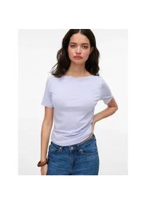 V&eacute;ro Moda Kurzarmshirt VERO MODA "VMPANDA MODAL S/S TOP NOOS", Damen, Gr. XL, lila (lila heather), Jersey, Obermaterial: 48% Baumwolle, 48% Modal, 4% Elasthan, unifarben, slim fit normal, U-Boot-Ausschnitt, Shirts