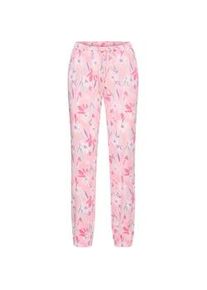 Pyjamahose Vivance DREAMS, Damen, Gr. 40/42, N-Gr, rosa gebl&uuml;mt, Single Jersey, Obermaterial: 100% Baumwolle, gebl&uuml;mt, lang, Hosen Pyjamahose, Sch&ouml;ner Blumen- oder Streifendruck