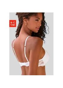 Bralette-BH Lascana, Damen, Gr. 70, Cup B, beige (creme), Microtouch, Obermaterial: 60% Polyamid, 35% Polyester, 5% Elasthan, BHs, mit Push-up-Kissen & zwei Tragevarianten, sexy Dessous