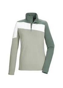 Langarmshirt Killtec "KSW 258 WMN LS SHRT", Damen, Gr. 40, graugr&uuml;n, Obermaterial: 69% Polyester, 31% Elasthan, Shirts Langarmshirt, Langarmshirt aus Komfort-Stretch mit Stehkragen