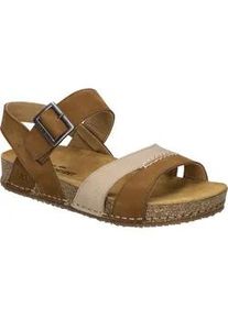 Sandale Josef Seibel "Hannah 01, castagne-kombi", Damen, Gr. 39, braun (castagne, kombi), Obermaterial: 100% Rindsleder Leather cow., Schuhe Sandale