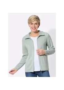 Strickjacke Classic Basics, Damen, Gr. 40, gr&uuml;n (kalkmint, hellgrau, meliert), 100% Polyacryl, meliert, Strickjacken Strickjacke