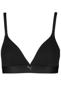 B&uuml;gelloser BH Puma "Puma WOMEN COTTON TRIANGLE BRALETTE", Damen, Gr. XXL, N-Gr, schwarz, Single Jersey, Obermaterial: 88% Baumwolle, 12% Elasthan, BHs, herausnehmbare gepolsterte Cups f&uuml;r anpassungsf&auml;higen Look