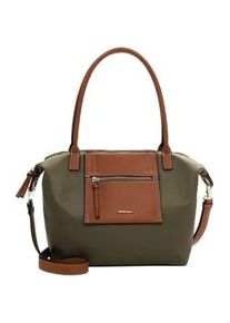 Shopper Tamaris "Shopper TAS Fabrizia", Damen, Gr. B/H/T: 44cm x 28cm x 19cm 0, gr&uuml;n (oliv 960), Polyester, Taschen Shopper