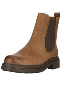 Stiefel Clarks "Orinoco 3 Top", Damen, Gr. 36, braun, Leder, Schuhe Stiefel, mit bequemem Contour Cushion-Fu&szlig;bett