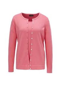 Strickpullover GOLDNER "Figurnahes Twin-Set aus Pima-Baumwolle", Damen, Gr. 50, rosa (kirschbl&uuml;te), Obermaterial: 100% Baumwolle CO., normal, Sonstiges, Pullover Strickpullover, Ohne