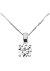 Kettenanh&auml;nger Firetti "Schmuck Geschenk Gold 333 Halsschmuck Anh&auml;nger Solit&auml;r Lab Grown", wei&szlig;goldfarben, fw=feines, wei&szlig;, Schmuckanh&auml;nger, Damen, 1 VS = sehr kleine Einschl&uuml;sse, Diamanten Wei&szlig;gold 333, 0,95 g, Diamanten, Wei&szlig;gold 333, Kettenanh&auml;nger, mit Brillant