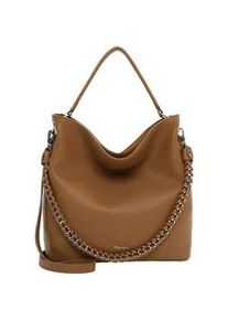 Beuteltasche Tamaris "Beutel TAS Kalia", Damen, Gr. B/H/T: 43cm x 31cm x 18cm 0, gelb (sahara 920), Polyurethan, Taschen Beuteltasche