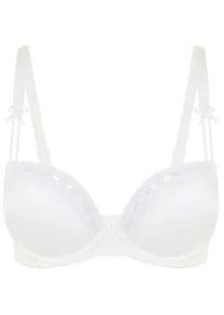 Dirndl-BH SuSa "Push Up Dirndl BH Wiesn Zauber", Damen, Gr. 80, Cup E, beige (ivory), Stoff, Obermaterial: 80% Polyamid PA. 10% Elasthan EL. 10% Baumwolle CO., BHs Dirndl-BH