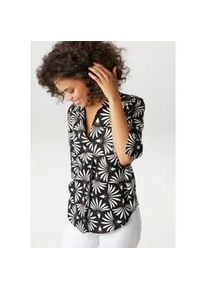 Schlupfbluse Aniston CASUAL, Damen, Gr. 46, schwarz, wollwei&szlig;, lachs, Web, Obermaterial: 100% Viskose, bedruckt, gemustert, l&auml;ssig geschnitten h&uuml;ftbedeckend, Manschette mit Schlitz, Blusen Schlupfbluse, mit fantasievollem, grafischen Druck - NEUE KOLLEKTION, Topseller