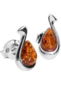 Paar Ohrstecker OSTSEE-SCHMUCK "- Haike - Silber 925/000 - Bernstein" Gr. 10, silber (silber 925, silberfarben, wei&szlig;), Ohrringe, Damen, Silber 925 (Sterlingsilber)