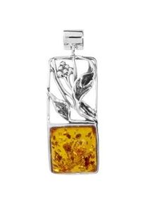 Kettenanh&auml;nger OSTSEE-SCHMUCK "- Vilma - Silber 925/000 - Bernstein" Gr. 50, silber (silber 925, silberfarben, wei&szlig;), Schmuckanh&auml;nger, Damen, Silber 925 (Sterlingsilber), Kettenanh&auml;nger