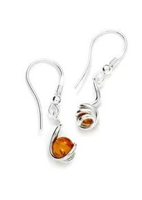 Paar Ohrh&auml;nger OSTSEE-SCHMUCK "- Manja - Silber 925/000 - Bernstein" Gr. 35, silber (silber 925, silberfarben, wei&szlig;), Ohrringe, Damen, Silber 925 (Sterlingsilber)