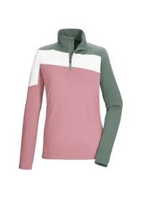 Langarmshirt Killtec "KSW 258 WMN LS SHRT", Damen, Gr. 42, altrosa, Obermaterial: 69% Polyester, 31% Elasthan, Shirts Langarmshirt, Langarmshirt aus Komfort-Stretch mit Stehkragen