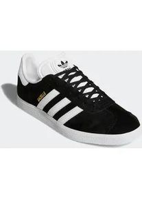 Sneaker Adidas ORIGINALS "GAZELLE", Herren, Gr. 41, schwarz-wei&szlig; (core schwarz, wei&szlig;, gold metallic), Leder, Synthetik, Schuhe Sneaker