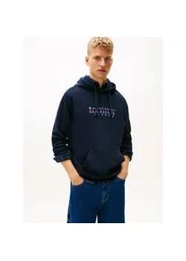 Tommy Hilfiger Hoodie TOMMY JEANS "TJM REG ENTRY DNA PLAY", Herren, Gr. S, schwarz night navy, Sweatware, Obermaterial: 100% Baumwolle, regular fit normal, Rippb&uuml;ndchen, Sweatshirts Hoodie, regular fit, mehrfarbiges Logo, Sweatshirt