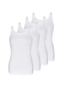 Sassa Mode Achselhemd SASSA "4er Sparpack Achselhemd FINE RIB", Damen, Gr. 52, N-Gr, wei&szlig;, Obermaterial: 100% Baumwolle CO., Unterhemden