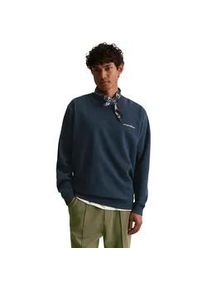 Marc O'Polo Sweatshirt MARC O'POLO DENIM "mit gro&szlig;em R&uuml;ckenprint", Herren, Gr. XXL, navy teal, Obermaterial: 100% Baumwolle, unifarben, relaxed fit, Rundhals, Rippb&uuml;ndchen, Sweatshirts Sweatshirt