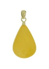 Kettenanh&auml;nger OSTSEE-SCHMUCK "- Tropfen ca. 26 mm lang - Gold 585/000 - Bernstein -" Gr. 36, gold (gold 585, goldfarben, gelb), Schmuckanh&auml;nger, Damen, Bernstein, Kettenanh&auml;nger