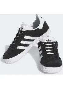 Sneaker Adidas ORIGINALS "GAZELLE", M&auml;dchen, Gr. 28, schwarz-wei&szlig; (core schwarz, cloud wei&szlig;, gold metallic), Leder, Synthetik, Schuhe Sneaker, f&uuml;r Kinder