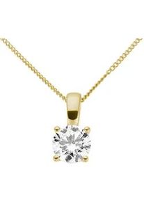 Kettenanh&auml;nger Firetti "Schmuck Geschenk Gold 333 Halsschmuck Anh&auml;nger Solit&auml;r Lab Grown", gelbgoldfarben, fw=feines, wei&szlig;, Schmuckanh&auml;nger, Damen, 1 VS = sehr kleine Einschl&uuml;sse, Diamanten Gelbgold 333, 0,93 g, Diamanten, Gelbgold 333, Kettenanh&auml;nger, mit Brillant