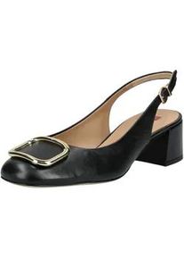 H&ouml;gl Slingpumps H&Ouml;GL "H&ouml;gl Pumps Glattleder", Damen, Gr. 38,5, schwarz, schwarz, Glattleder, Schuhe Slingpumps
