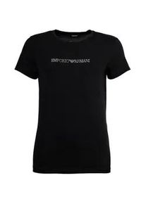 T-Shirt Emporio Armani "T-Shirt ESSENTIAL COTTON 1er Pack", Damen, Gr. S, schwarz, Obermaterial: 95% Baumwolle CO. 5% Elasthan EL., Shirts T-Shirt