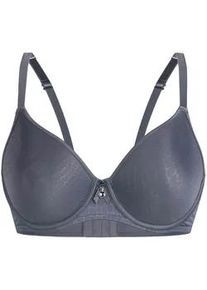 Sassa Mode T-Shirt-BH SASSA "Spacer BH mit B&uuml;gel PURE ANIMAL", Damen, Gr. 90, Cup B, blau (dusty), Stoff, Obermaterial: 85% Polyester PES. 15% Elasthan EL., BHs T-Shirt-BH