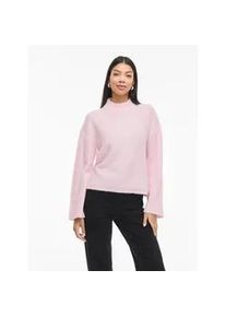Stehkragenpullover Vila, Damen, Gr. M, cherry blossom detail:melange, Strick, Obermaterial: 70% Polyester, 20% Polyacryl, 10% Nylon, meliert, normal, hoch geschlossener Ausschnitt, Pullover Stehkragenpullover
