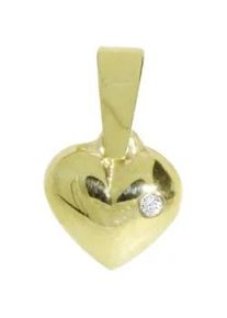 Kettenanh&auml;nger OSTSEE-SCHMUCK "- Herz - Gold 333/000 -" Gr. 15, gold (gold 333, goldfarben, gelb), Schmuckanh&auml;nger, Damen, Gelbgold 333, Kettenanh&auml;nger