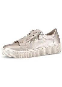 Sneaker Gabor "Sneaker low", Damen, Gr. 42,5, gold, Schuhe Sneaker