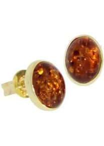 Paar Ohrstecker OSTSEE-SCHMUCK "- Classic 8 x 6 mm - Gold 333/000 - Bernstein" Gr. 9, gold (gold 333, goldfarben, gelb), Ohrringe, Damen, Gelbgold 333