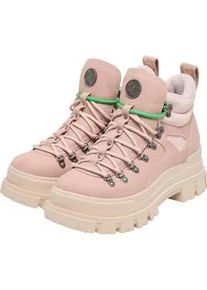 Stiefel Buffalo "Buffalo ASPHA LACE UP HIKE - VEGAN NUBUCK/MESH", Damen, Gr. 40, rose, Polyurethan, unifarben, Schuhe Stiefel