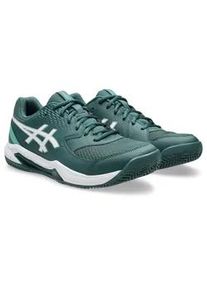 Tennisschuh asics "GEL-DEDICATE 8 CLAY", Herren, Gr. 48, schwarz neptune, wei&szlig;, Textil, Schuhe, Sandplatzschuhe f&uuml;r Aschepl&auml;tze