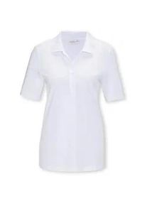Poloshirt GOLDNER "Kurzgr&ouml;&szlig;e Poloshirt in hochwertigem Pikee", Damen, Gr. 22, wei&szlig;, Obermaterial: 100% Baumwolle CO., normal, Sonstiges, Shirts, Ohne