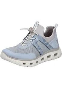 Sneaker Rieker "Rieker Sneaker Lederimitat", Damen, Gr. 39, hellblau, Lederimitat, Schuhe Sneaker