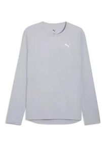 Laufshirt Puma "M RUN VELOCITY LONG SLEEVE (POLY)", Herren, Gr. 3XL, vibrant silber, Web, Obermaterial: 100% Polyester, regular fit normal, Rundhals, Shirts Laufshirt, Regular Fit, mit DryCELL-Technologie, Flatlock-N&auml;hte, atmungsaktiv