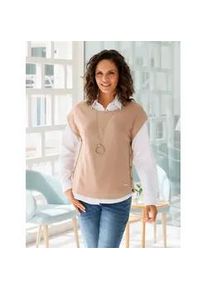 Pullunder Casual Looks "Pullunder", Damen, Gr. 42, braun (camel), 50% Baumwolle, 50% Polyacryl, unifarben, Pullover Pullunder