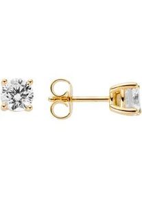 Paar Ohrstecker Firetti "Schmuck Geschenk Gold 333 Ohrschmuck Ohrringe Solit&auml;r Lab Grown", gelbgoldfarben, Ohrringe, Damen, 5mm, 1 VS = sehr kleine Einschl&uuml;sse, Diamanten Gelbgold 333, Diamanten, Gelbgold 333, mit Brillanten