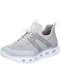 Sneaker Rieker "Rieker Sneaker Lederimitat", Damen, Gr. 42, grau, Lederimitat, Schuhe Sneaker