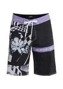 Boardshorts Quiksilver "Surfsilk Straight 20", Herren, Gr. 30S, schwarz block momentum, Obermaterial: 88% Microfaser, 12% Elasthan;, Hosen