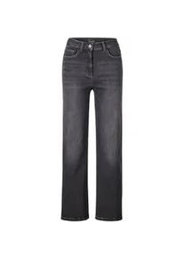 Stretch-Jeans GOLDNER "Denim Jeans mit weitem Bein", Damen, Gr. 40, N-Gr, grau, Obermaterial: 83% Baumwolle CO. 15% Polyester PES. 2% Elasthan EL., Jeans