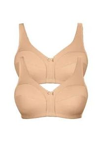Soft-BH Viania "2er Pack Baumwoll Soft BH Basic", Damen, Gr. 70, Cup B, beige (makeup makeup), Obermaterial: 100% Baumwolle CO., BHs Soft-BH
