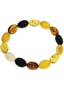 Armband OSTSEE-SCHMUCK "- Olive 12 x 8 mm - Bernstein -" Gr. 19, bunt (mehrfarbig), Armb&auml;nder, Damen, Bernstein, Armband