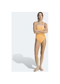 Badeanzug Adidas PERFORMANCE "ESS THSTRP SUIT", Damen, Gr. 44, N-Gr, pure tangerine, bliss lila, Obermaterial: 100% Polyester, Badeanz&uuml;ge Badeanzug