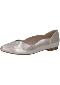 Ballerina Caprice "Caprice Ballerinas Leder", Damen, Gr. 38, taupe, Leder, Schuhe Ballerina