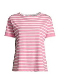 T-Shirt SALZHAUT "Shirt OPDEELEN", Damen, Gr. M, rosa (sanftes wei&szlig;, blossom), Obermaterial: 50% Baumwolle CO. 50% Polyester PES., Shirts T-Shirt