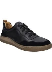 Sneaker Josef Seibel "Cleve 01, schwarz", Herren, Gr. 41, schwarz, Obermaterial: 100% Rindsleder Leather cow., Schuhe Sneaker